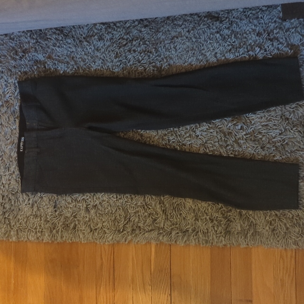 Express Dark Gray Dress Trousers-0 Short